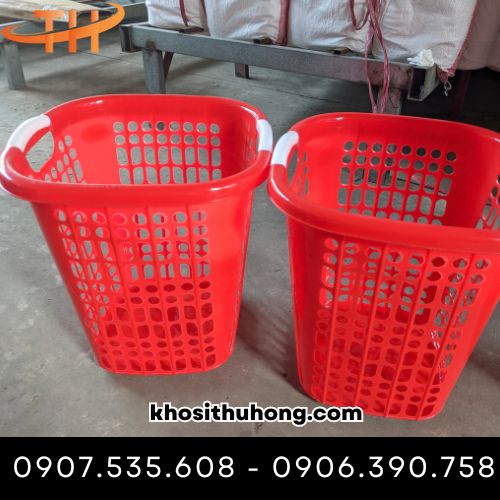 Sọt nhựa oval màu đỏ