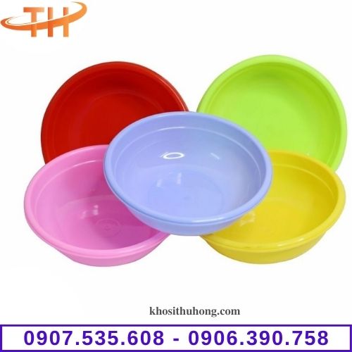 Thau nhựa tròn nhiều màu sắc