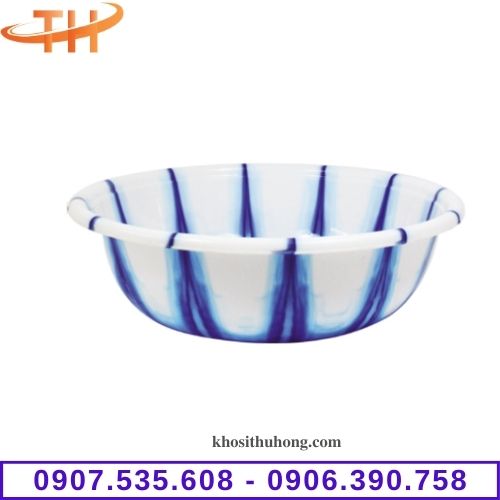 Thau nhựa trắng xanh đẹp mắt
