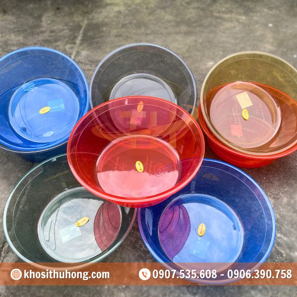 Thau nhựa trong suốt không mùi, không độc hại Thau nhựa trong suốt không mùi, không độc hại