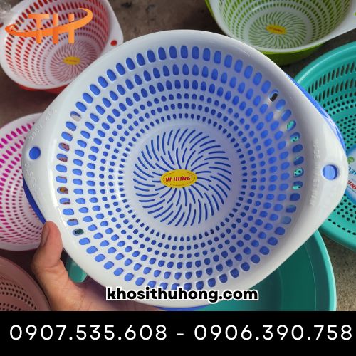 Bộ thau rổ giúp rửa thịt cá dễ dàng