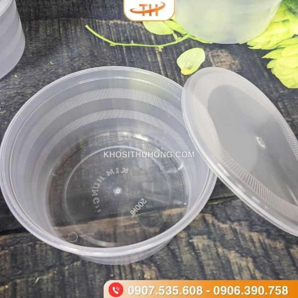 Thố nhựa tròn 500ml sọc Thố nhựa tròn 500ml sọc