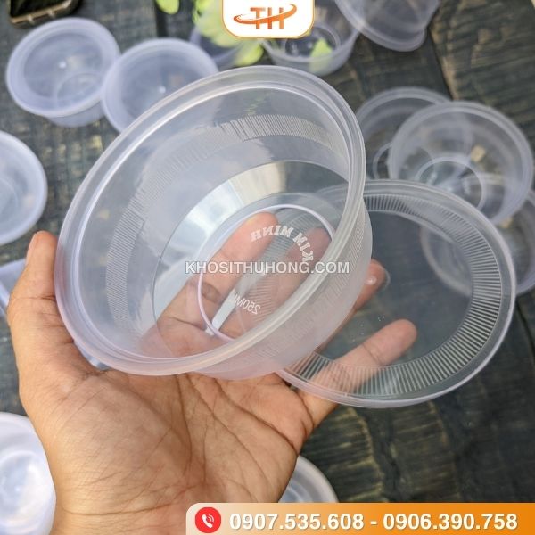 Thố nhựa tròn kích cỡ 250ml Thố nhựa tròn kích cỡ250ml