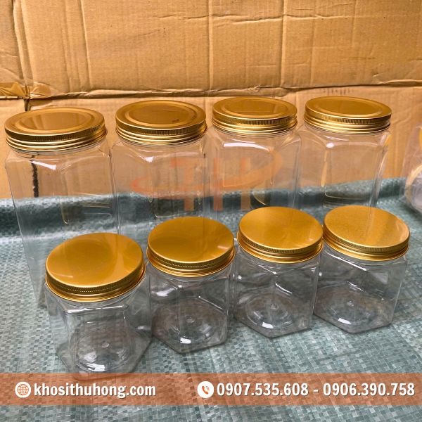 Thu Hồng chuyên sỉ mẫu hũ PET lục giác giá cực hấp dẫn Thu Hồng chuyên sỉ mẫu hũ PET lục giác giá cực hấp dẫn
