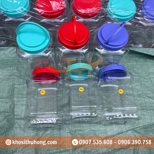 Thu Hồng - Địa chỉ sỉ hũ nhựa vuông 4kg uy tín, giá tận xưởng Thu Hồng - Địa chỉ sỉ hũ nhựa vuông 4kg uy tín, giá tận xưởng