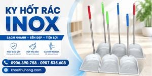 Ky hốt rác inox cán dài giá sỉ tận kho cho cửa hàng gia dụng