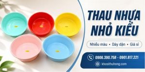 Thua nhựa nhỏ kiểu dày dặn nhiều màu giá sỉ hàng gia dụng sẵn kho