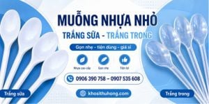 Muỗng nhựa nhỏ giá sỉ dùng 1 lần cho ăn chè, sữa chua và kem