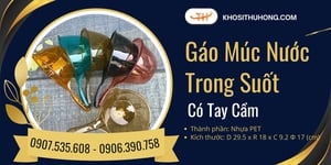 Gáo múc nước trong suốt có tay cầm giá sỉ rẻ tận kho
