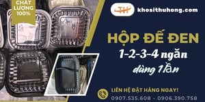 Tổng kho sỉ hộp nhựa đế đen 1, 2, 3, 4 ngăn dùng một lần giá tốt nhất