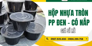 Chuyên bán sỉ hộp nhựa tròn PP đen có nắp giá tốt