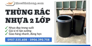 Thùng rác nhựa 2 lớp - giải pháp sạch gọn cho văn phòng