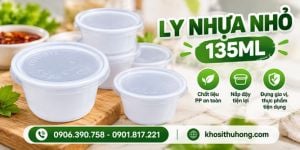 Chuyên sỉ ly nhựa nhỏ 135ml trắng sữa – chất liệu pp nắp đậy tiện lợi