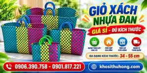 Giỏ xách nhựa đan thủ công giá sỉ được ưa chuộng vì điều gì?