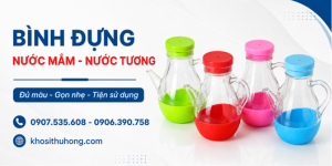 Mua bình đựng nước mắm – nước tương đủ màu giá rẻ tận xưởng