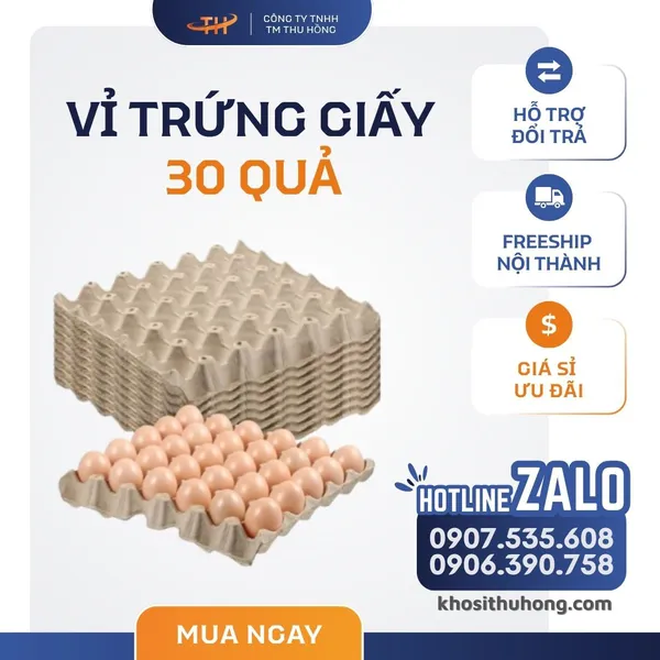 Vỉ Trứng Giấy 30 Quả