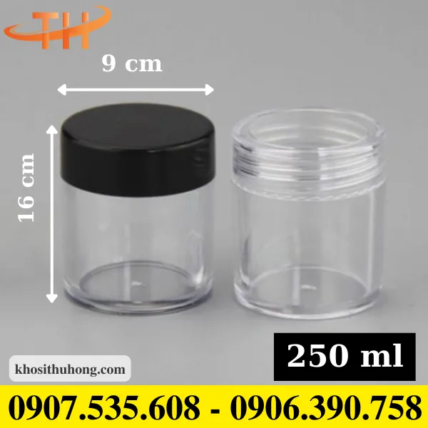 Hũ pet nắp nhựa 250ml