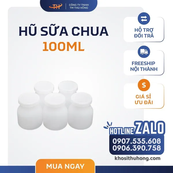 Hũ Nhựa Sữa Chua 100ml