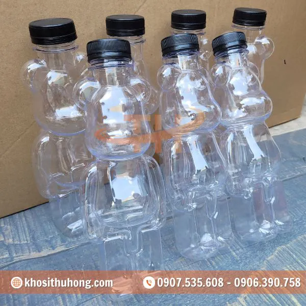 Chai Nhựa PET Hình Gấu - 500ml, 850ml