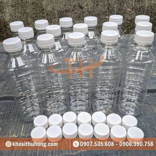 Chai Nhựa PET Đựng Nước Sâm - Vuông/Tròn 330ml, 350ml, 370ml, 400ml, 450ml, 500ml