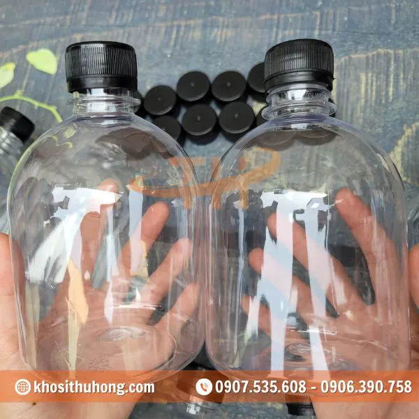 Chai Nhựa Tròn Lùn 500ml