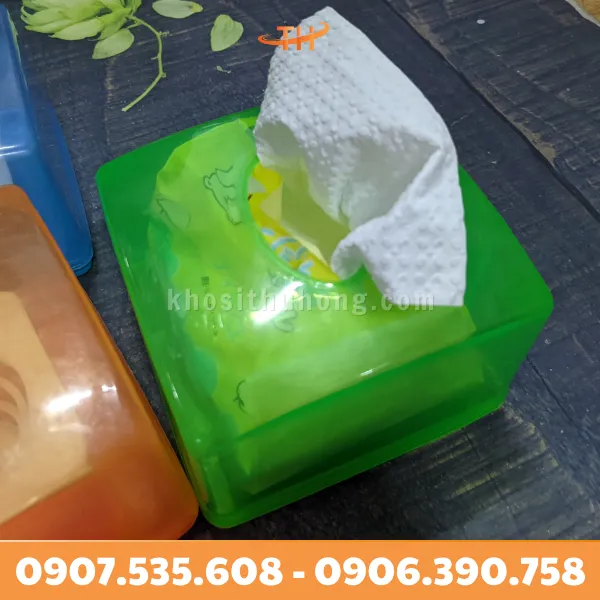Hộp Đựng Khăn Giấy Lò Xo Vuông