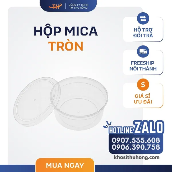 Hộp Mica Tròn