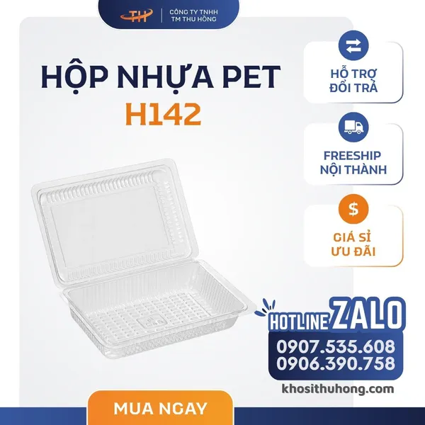 Hộp Nhựa PET H142