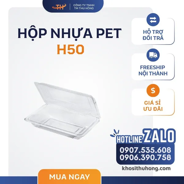 Hộp Nhựa PET H50