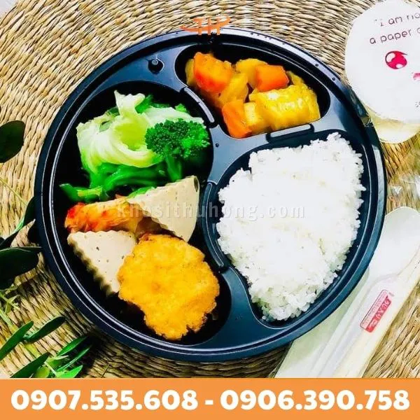 Hộp Nhựa Tròn 3 Ngăn 
