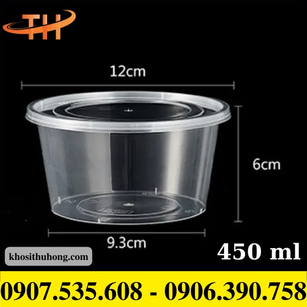 Hộp nhựa tròn 450ml