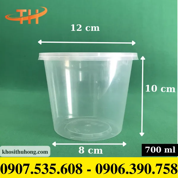 Hộp nhựa tròn 700ml