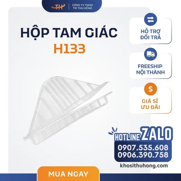 Hộp Nhựa PET Tam Giác H133