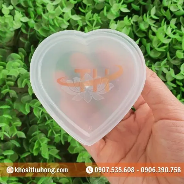 Hũ Nhựa PP Đựng Bánh Flan Trái Tim