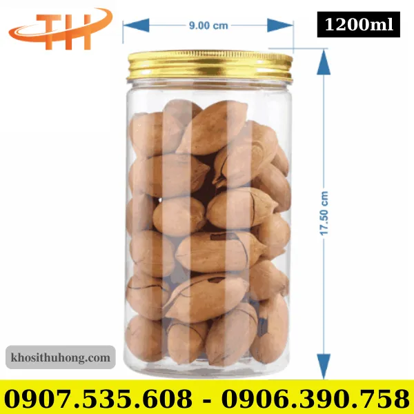 Hũ pet nắp nhôm 1200ml