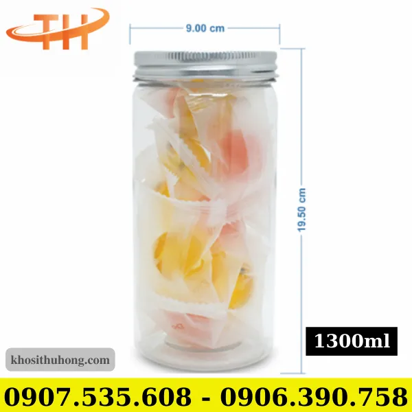 Hũ pet nắp nhôm 1300ml