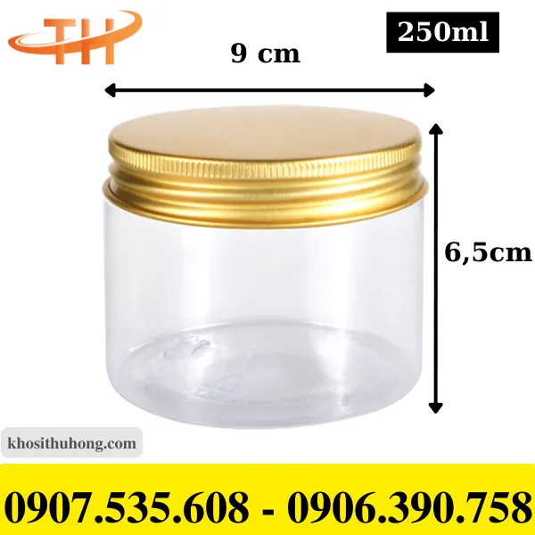 Hũ pet nắp nhôm 250ml