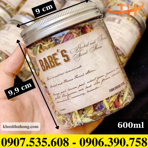 Hũ pet nắp nhôm 600ml