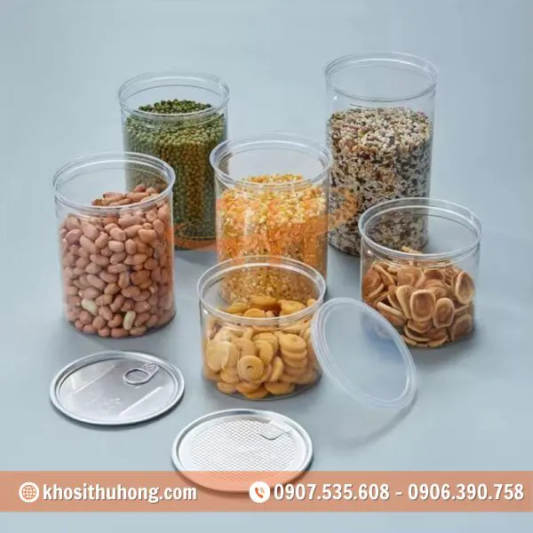 Hũ PET Nắp Nhôm Xé - 250ml, 400ml, 500ml, 600ml, 700ml, 800ml, 1000ml