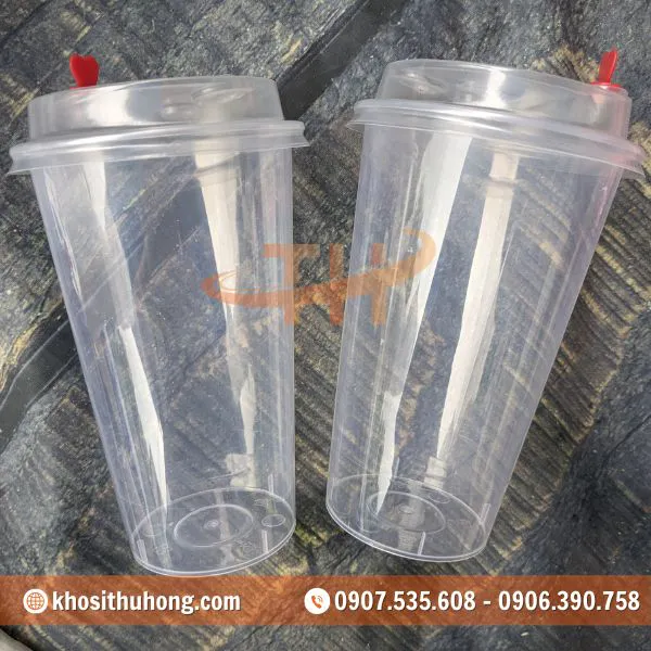 Ly Nắp Tim PP - Nắp Trắng/Đen 500ml, 700ml