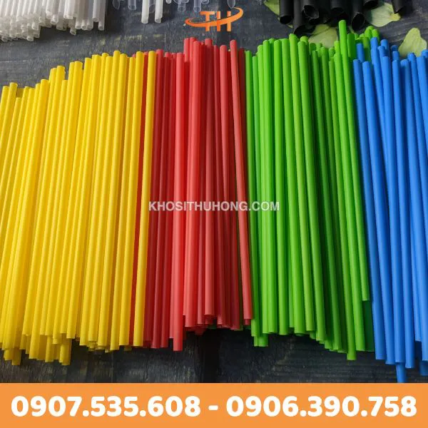 Ống hút thẳng đủ màu