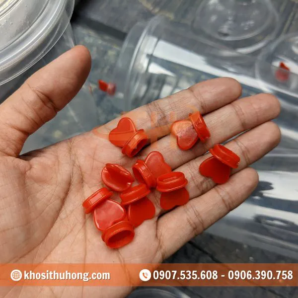 Ly Nắp Tim PP - Nắp Trắng/Đen 500ml, 700ml