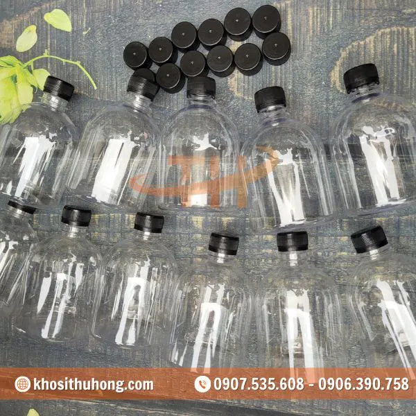 Chai Nhựa Tròn Lùn 500ml
