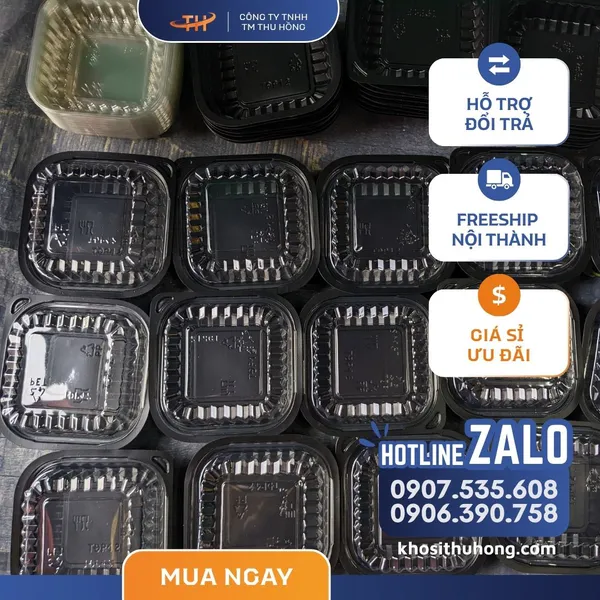 Hộp Nhựa Đế Đen HT12