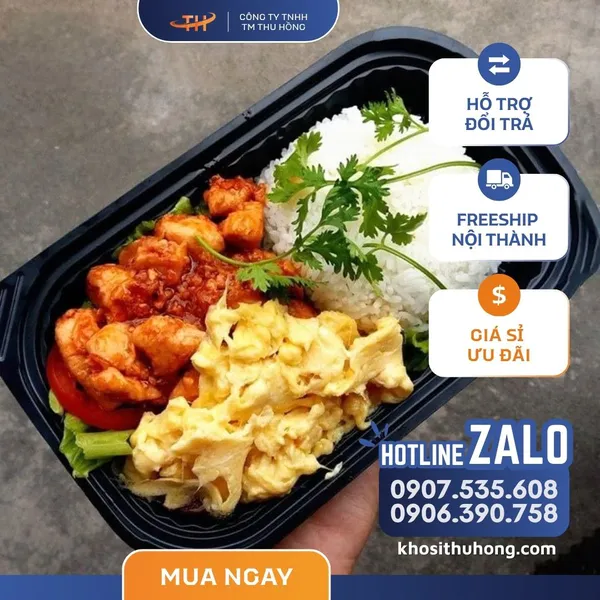 Hộp Nhựa Đế Đen HT17 1 ngăn