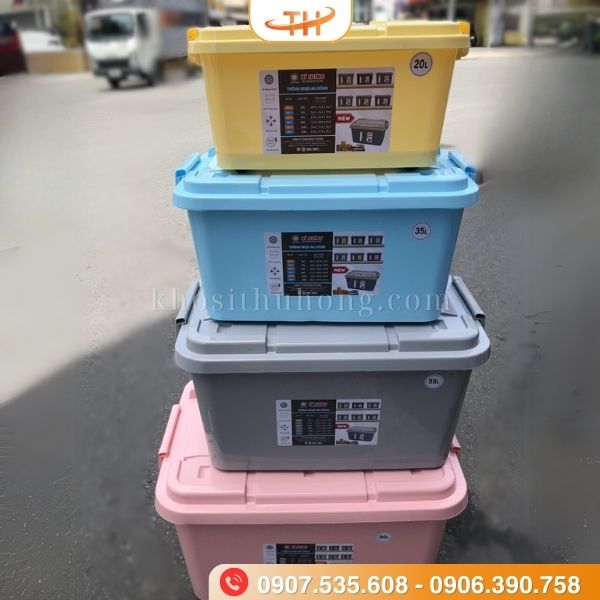 Thùng nhựa đa năng với nhiều kích thước và màu sắc đa dạng Thùng nhựa đa năng với nhiều kích thước và màu sắc đa dạng