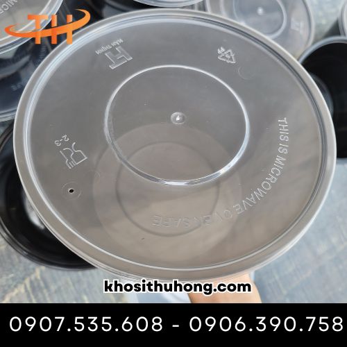 Tô nhựa đen đựng mì trộn