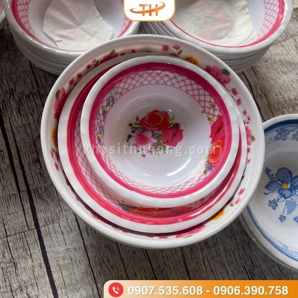 Tô nhựa Melamine với nhiều kích thước khác nhau Tô nhựa Melamine với nhiều kích thước khác nhau