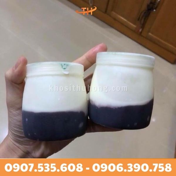 Ứng dụng làm sữa chua nếp cẩm của hũ 160ml Ứng dụng làm sữa chua nếp cẩm của hũ 160ml