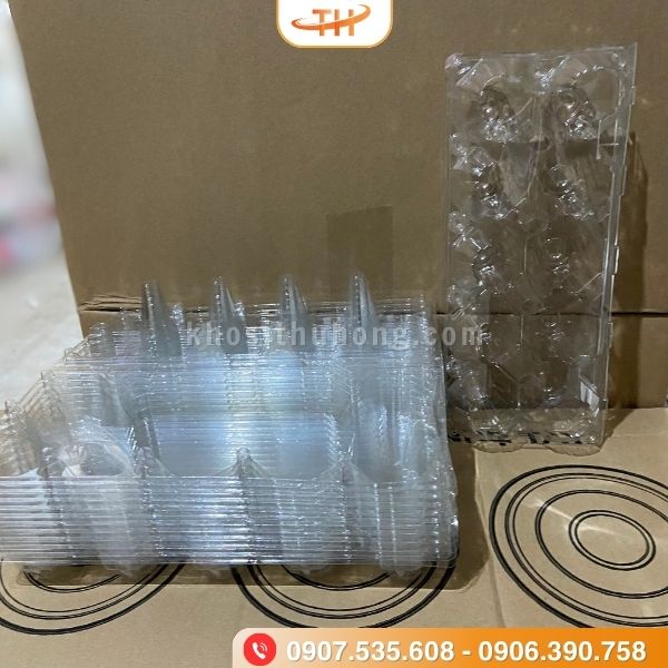 Vỉ đựng trứng 10 quả loại bấm nút Vỉ đựng trứng 10 quả loại bấm nút